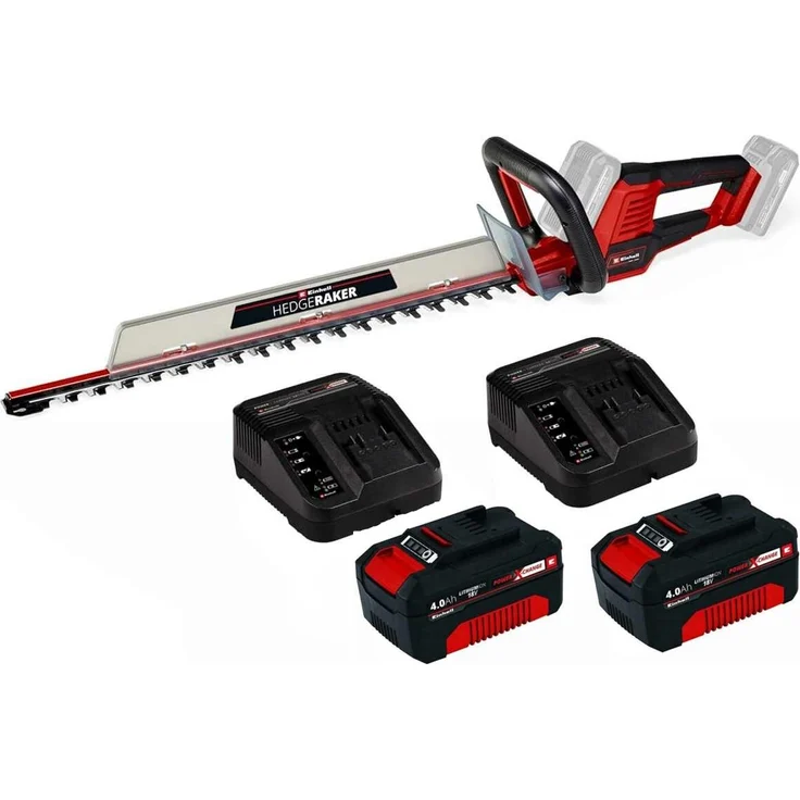 Einhell Akku-Heckenschere GE-CH 36/61 Li-Solo, 36V, 61 cm Schnittlänge, 2x 4.0 Ah Akkus, inkl. Schnittgutsammler und Ladegerät