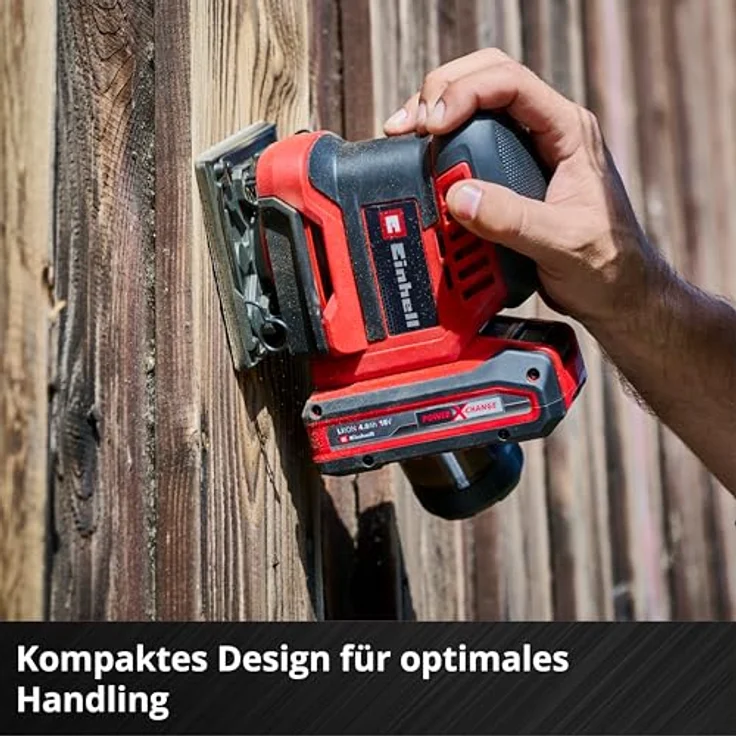 Einhell Akku-Schwingschleifer Faustschleifer TE-OS 18/113 3X Li - Solo, 22000 U/min, mit Aufbewahrungstasche und 3x Schleifpapier – Bild 10
