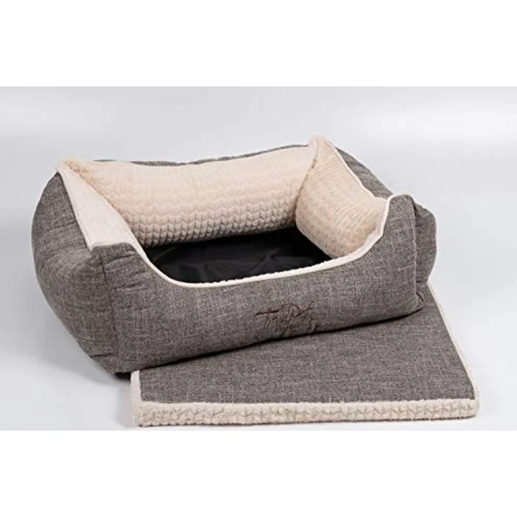 TrendPet VitaBed Beige - Orthopädisches Hundebett mit 5cm Memofoam (60x50cm) – Bild 3