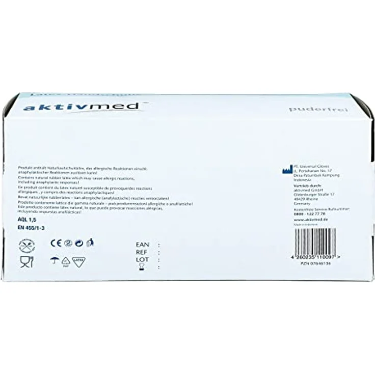 aktivmed Einweghandschuhe weiß, Größe S, Latexhandschuhe, 100 Stück/Box, Einmalhandschuhe in S für medizinische Zwecke, für Haushalt und Küche, puderfrei, Gummihandschuhe, Einweghandschuhe – Bild 5