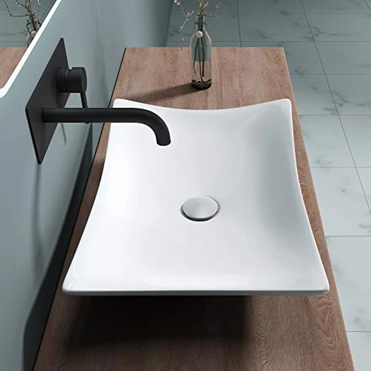 Sogood Brüssel910 Aufsatzwaschbecken, Keramik, weiß inkl. Nano-Versiegelung – Bild 3