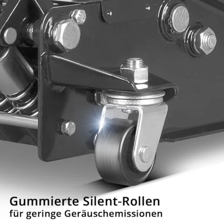 STAHLWERK Wagenheber WHB-73 ST, hydraulischer Rangierwagenheber mit 3 t Tragkraft, 73-500 mm Hubbereich, gummierte Silent-Rollen, schwarz – Bild 9