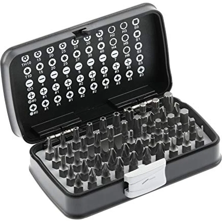 Högert Schraubendreher-Bitsatz – Schraubendreher-Bits Werkzeug Bits Schraubendreher Schraubenzieher Set Bitsatz – Silber, 1/4”, HT1R461, 50-tlg – Bild 1