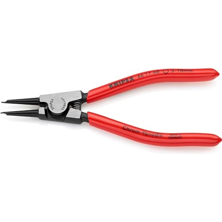 KNIPEX 46 11 A0 SB Sicherungsringzange für Außenringe auf Wellen schwarz atramentiert mit Kunststoff überzogen 140 mm (in SB-Verpackung) – Bild 2