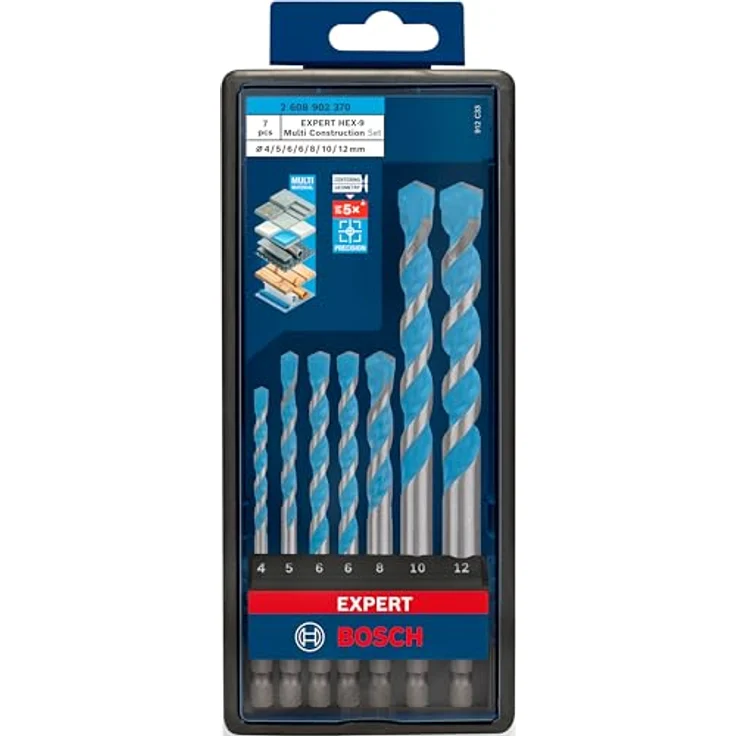 BOSCH Mehrzweckbohrer EXPERT HEX-9 Multi Construction Bohrer-Set, Bohrer- & Bitsets, mit Centering Geometry – Bild 2