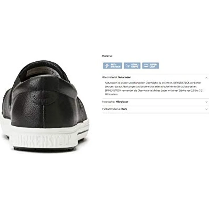 Birkenstock QS 400, Sicherheitsschuh S3 mit 200 Joule Stahlkappe, wasserabweisendem Glattleder und rutschhemmender Laufsohle – Bild 6