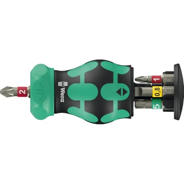 Wera 05008891001 Kraftform Kompakt Stubby Magazin RA 1, 6-teilig, Schraubendreher mit integrierter Ratsche und Bit-Magazin – Bild 1