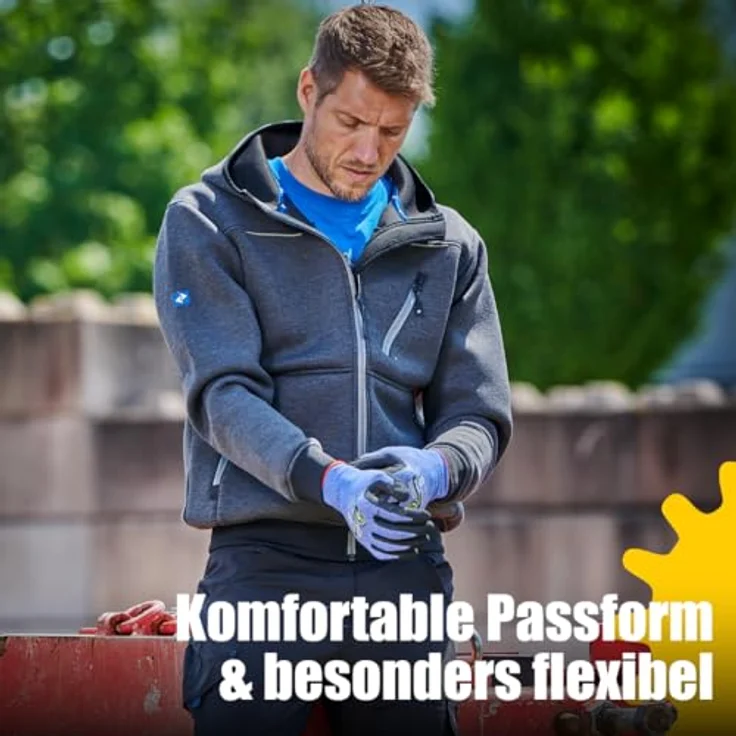 Scheibler Gartenhandschuhe Fiona, hochelastische Arbeitshandschuhe mit griffiger Latexbeschichtung, Größe 9 (Mint) – Bild 4