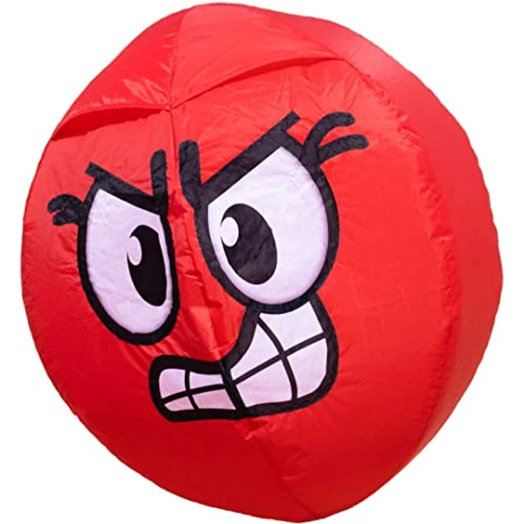 HQ Bouncing Moodeez Angry, Bodenwindspiel, Spaß am Strand oder auf der Wiese, Durchmesser: 60 cm, inkl. Häring, ab 3 Beaufort – Bild 1
