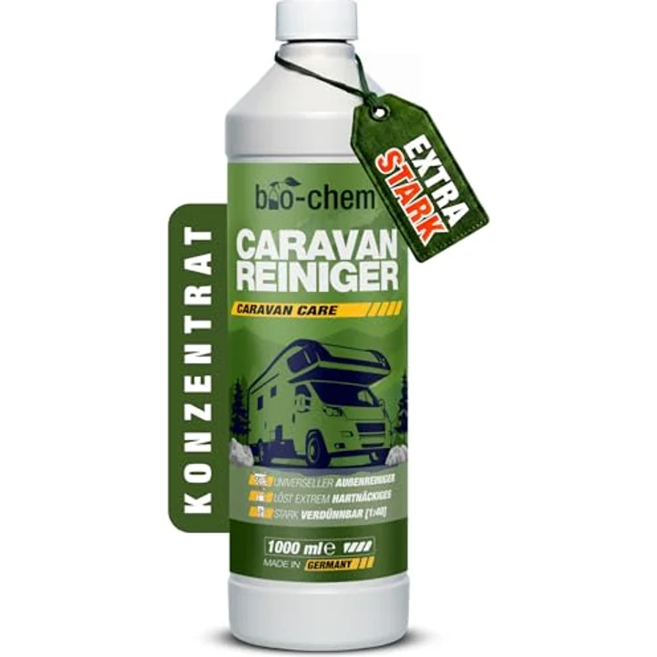 bio-chem bio-chem Caravan- & Wohnmobilreiniger 1L Konzentrat, extra stark Auto-Reinigungsmittel, entfernt Regenstreifen, Baumharz & Insektenrückstände – Bild 2