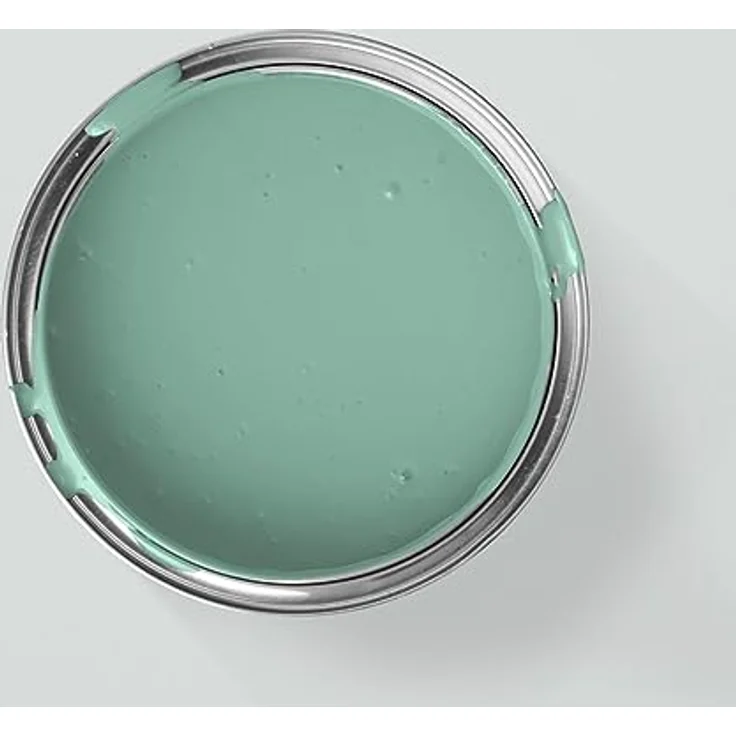 MissPompadour Holzfarbe Grün mit Jade, 1L seidenmatte Möbelfarbe für Innen & Außen, witterungsbeständig, hohe Deckkraft, wasserbasiert – Bild 2