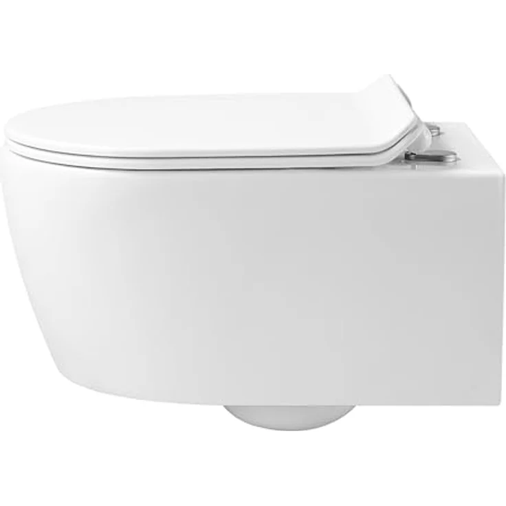 NEG Design Hänge-WC Toilette, 360° Tornad00 Spülung, randloses Design, Softclose Duroplast Sitz abnehmbar, leise Spülung – Bild 3