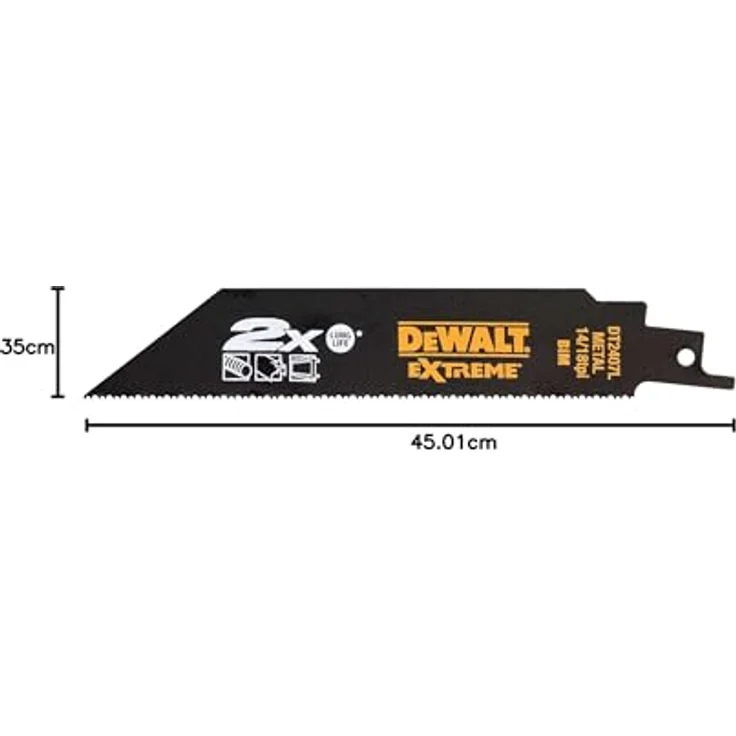 DeWalt 12-tlg. Extreme Bi-Metall Sägeblätter-Set (für Holz- und Metallsägearbeiten, robust und langlebig, in wiederverschließbarer Box), DT244L – Bild 9