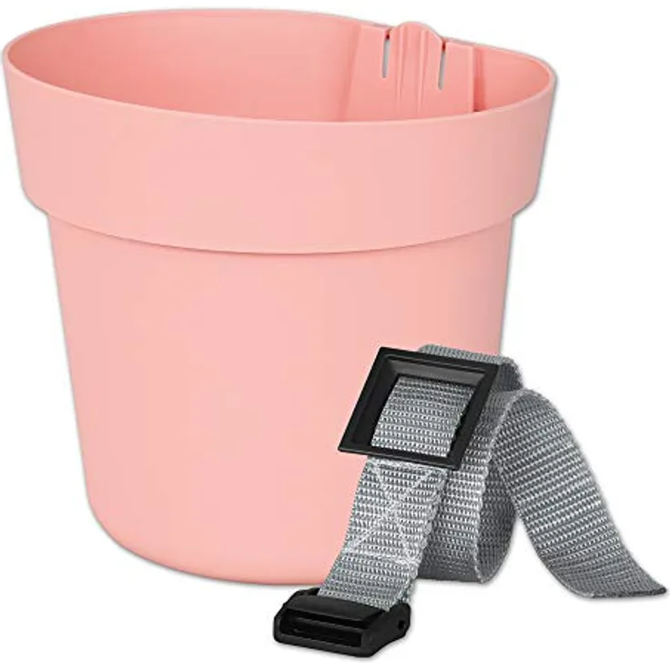 Geli Conny Hängetopf + Befestigung Geländertopf Blumentopf Hängend Pastell Pink