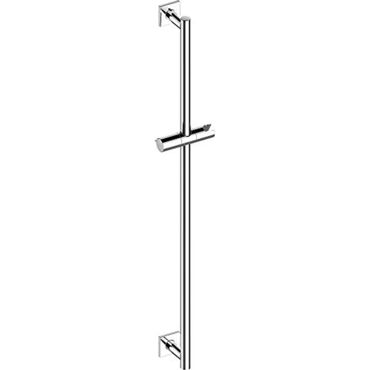 KEUCO IXMO Brause-Stange hochglanz-verchromt, 85,5 cm lang mit Handbrausehalter, verstellbare Höhe und Neigung, eckige Rosetten, Wandmontage – Bild 3