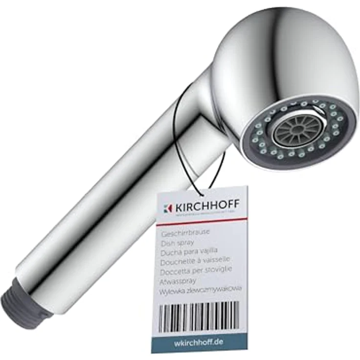 Kirchhoff Küchenarmatur Geschirrbrause, Chrom, 1/2" Anschluss, modernes Design – Bild 1