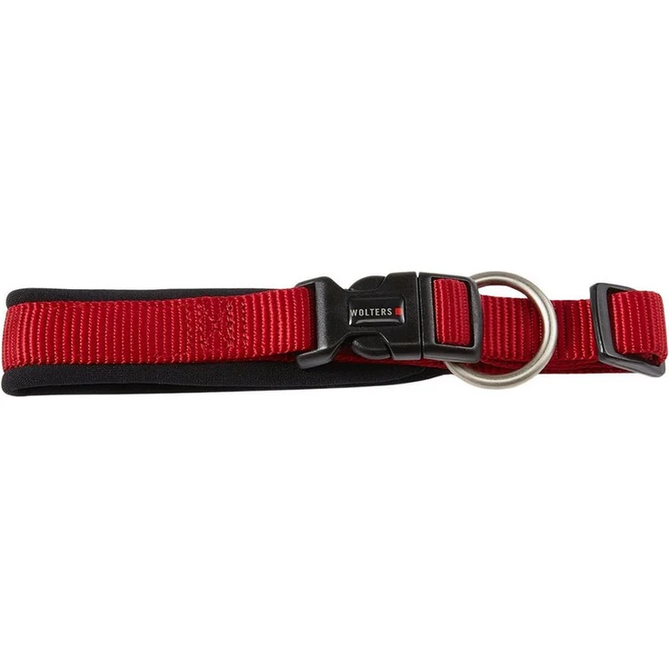 Wolters Hunde-Halsband Professional Comfort, extra breites Halsband in rot/schwarz, waschbar bei 30°C – Bild 1
