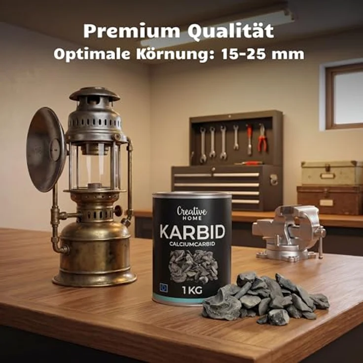Creative Home Vergrämungsmittel Karbid, Reines Calciumcarbid Granulat, 1000 g, für Wühlmäuse und Maulwürfe, Krönung 15-25 mm – Bild 2