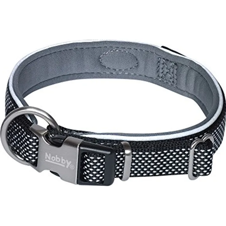 Nobby Halsband Classic Preno Royal, schwarz L: 38-47 cm, B: 20/25 mm, 1 Stück