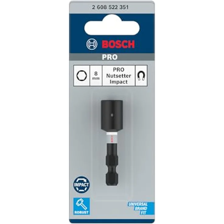 Bosch Accessories 2608522351 Steckschlüssel-Bit-Einsatz 8 mm 1/4', robuster Impact Control für Schlagschrauber, S2-modifizierter Stahl – Bild 5