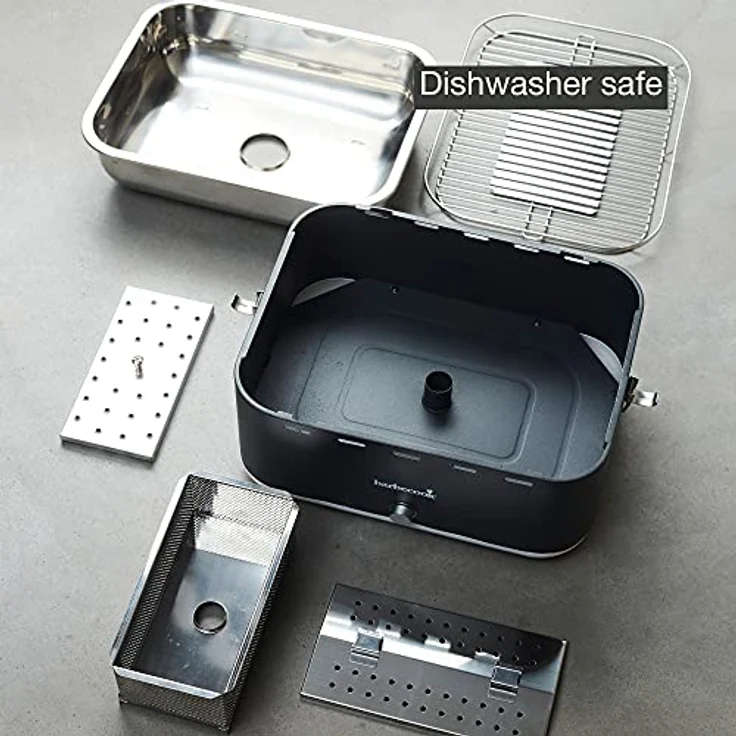 Barbecook rauchfreier Holzkohlegrill Tischgrill mit Tragetasche geeignet für Balkon als Outdoor Camping-Grill mit eingebauten Gebläse spülmaschinen-fest – Bild 4