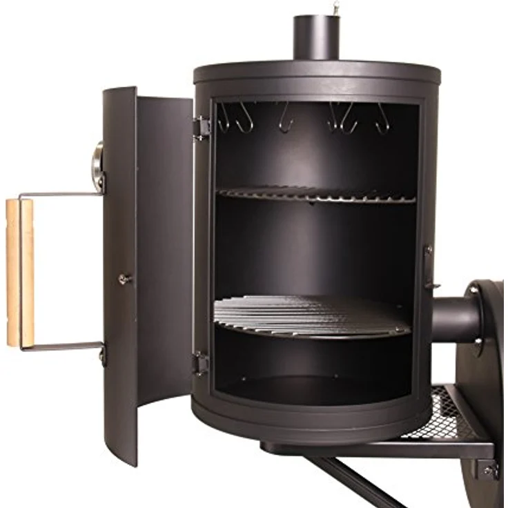 TAINO Smoker Vertikal-Box, Grill-Erweiterung für YUMA, 3,5mm Wandstärke mit Temperaturanzeige und Edelstahl-Rost – Bild 1