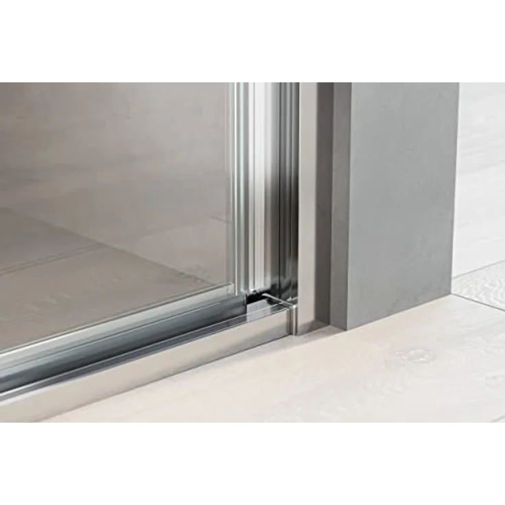NEXTREND Nischendusche NT606 FLEX, Drehtür an Festfeld mit 6 mm Nano Klarglas, Breite 1000 mm, Profilfarbe Chrom – Bild 4