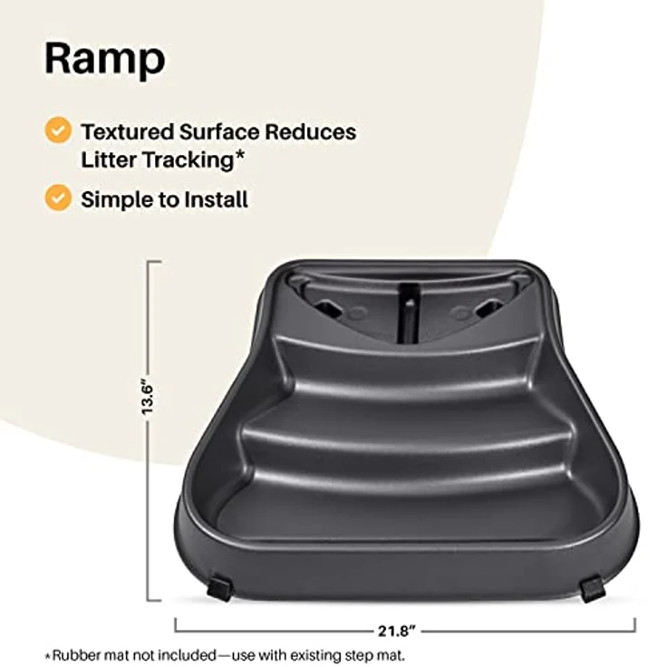 Litter-Robot Ramp by Whisker (grau) – Katzenrampe für Katzentoilette, passgenau für Streuroboter, reduziert Nachverfolgung, geeignet für kleine und ältere Katzen, entworfen und montiert in den USA – Bild 3