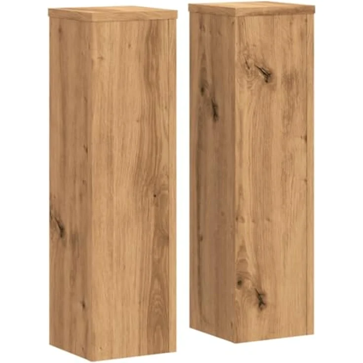 vidaXL Blumenständer Pflanzenständer 2 Stk. Artisan-Eiche 17x17x60 cm Holzwerkstoff (2 St) – Bild 1