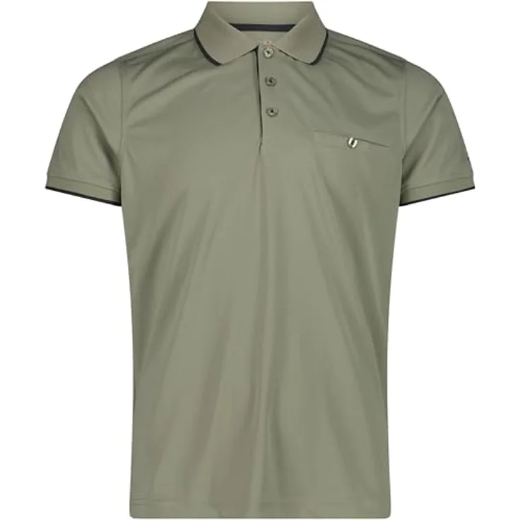 CMP Campagnolo Polo Shirt Herren, schnelltrocknend und atmungsaktiv, beige, Größe 52