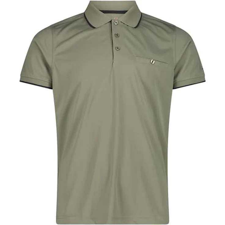 CMP Campagnolo Polo Shirt Herren, schnelltrocknend und atmungsaktiv, beige, Größe 52 – Bild 1
