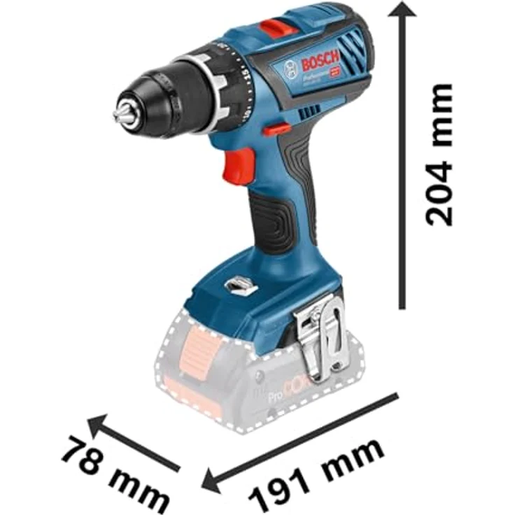 Bosch Professional Akku-Bohrschrauber GSR 18V-28, 2 x Akkus GBA 18V, Schnellladegerät GAL 18V-40 - 06019H410A – Bild 3