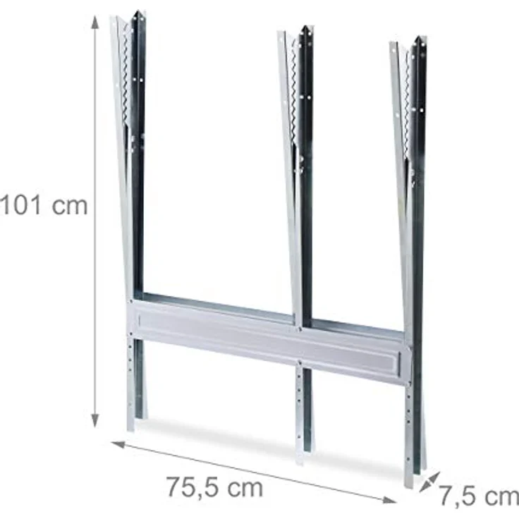 Relaxdays Sägebock aus Metall, zusammenklappbar, extra stabil, bis zu 150 kg belastbar, Silber – Bild 6