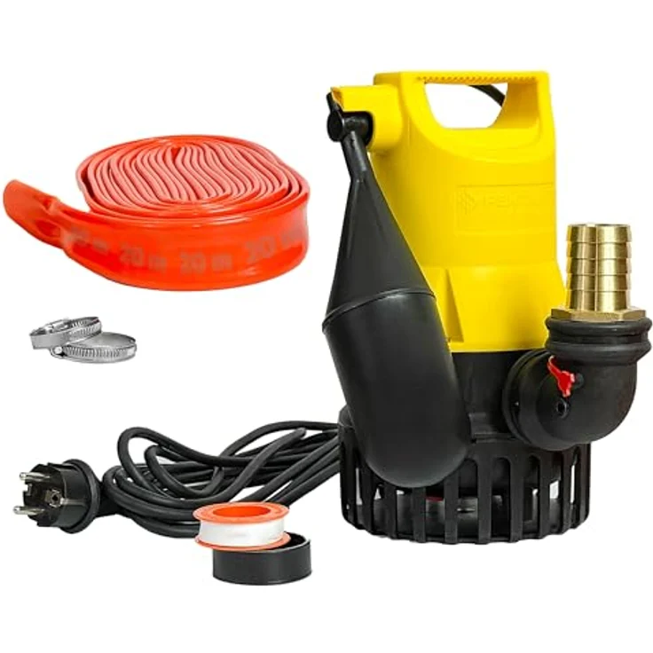 JUNG PUMPEN BANDLOO JP50000 – Tauchpumpen Set mit U3KS Pumpe, 20 m Schlauch, DN 32 Anschluss und Zubehör – Bild 1