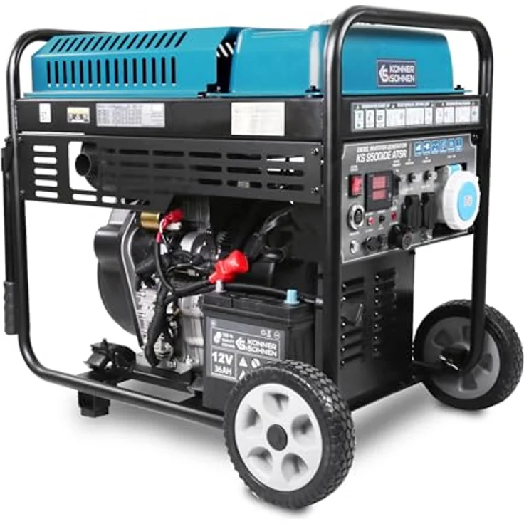 Könner & Söhnen Diesel-Inverter-Generator KS 9500iD ATSR, 10 kW, sinusförmige Ausgangsspannung, 3000 Betriebsstunden, ideal für empfindliche Elektronik – Bild 1