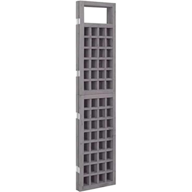 vidaXL 4-tlg. Paravent-Spalier Massivholz Tanne Grau 161x180 cm – Bild 4