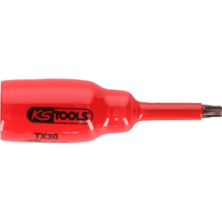 KS Tools Torx-Bit 1/2" Stecknuss T60, kurz mit Schutzisolierung, brüniert, 1000V geprüfte Isolierung – Bild 2