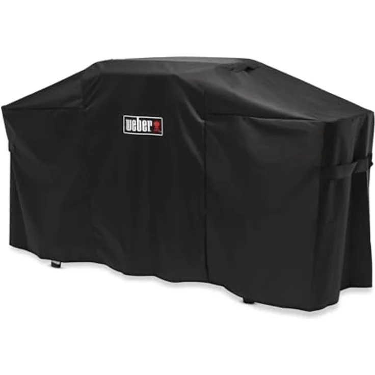 Weber Premium Abdeckhaube für Slate 43 und 56 mit Grilltisch, atmungsaktiv UV- und wasserbeständig, Schutz vor Wind und Wetter, Grillcover, BBQ-Abdeckung - Schwarz – Bild 1