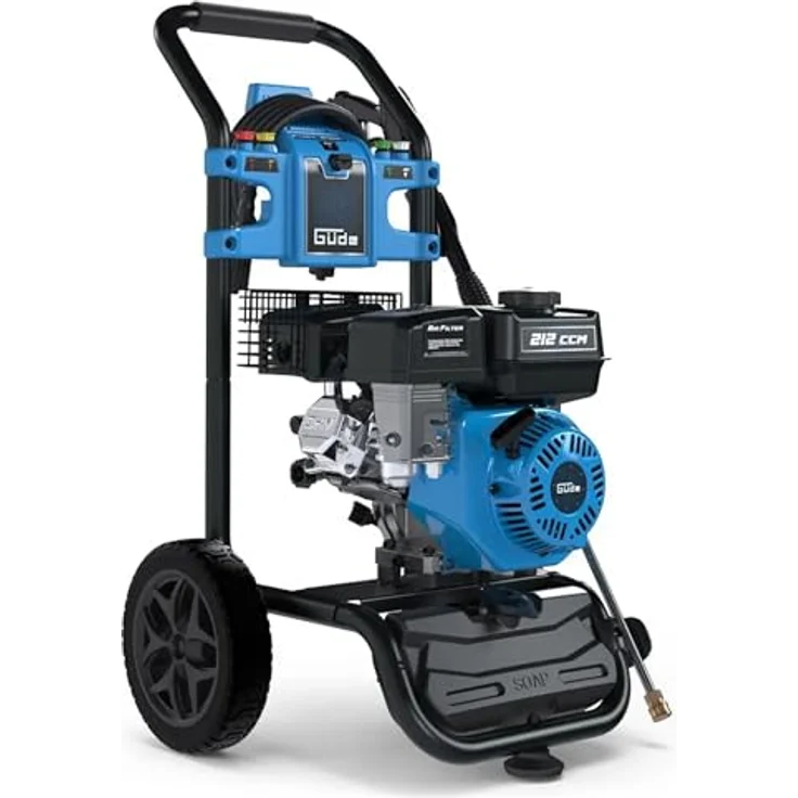 Güde Fuel 250 Benzin-Hochdruckreiniger 234 bar, 5,9 PS, mobil, 9 m Schlauch, Düsen-Set, für Baustelle & Landwirtschaft – Bild 6