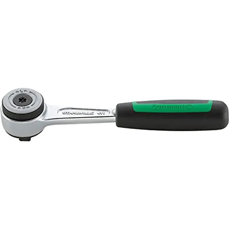 Stahlwille 11231011 411 Feinzahnknarre 1/4 Zoll, 118 mm mit 2-Komponentengriff, Deutschland