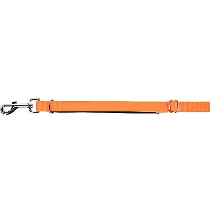Kerbl Pet Miami Multi-Führleine, orange, gepolstert, stufenlos verstellbar, 180 cm, mit Kurzführer und Klippverschluss