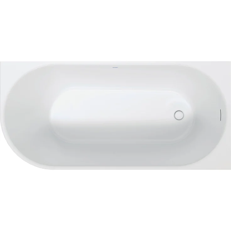Duravit DuraSenja Badewanne (271 l, 170 cm, 80 cm) - Eckbadewanne aus strapazierfähigem Kunststoff, mit Push-Open Ablaufventil, weiß