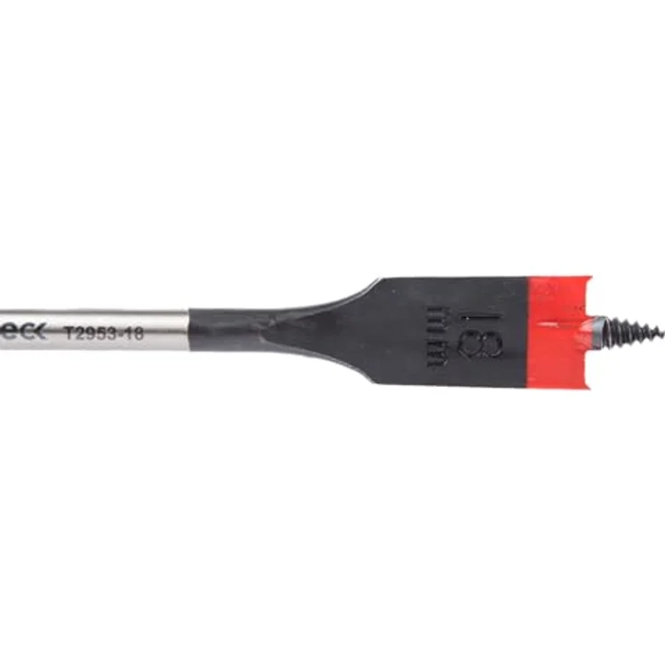 C.K Tools Vorteck Flachfräsbohrer 18 mm x 152 mm, Selbstziehende Gewindespitze, 1/4 Zoll Hex Quick Lock Schaft, für Holz und Kunststoff, Carbonstahl, CK T2953-18 – Bild 5