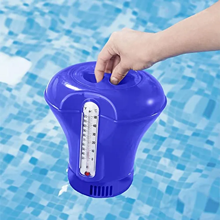 Pool Dosierschwimmer mit Thermometer 200g Chlordosierer Pool Swimmingpool - Preisvergleich
