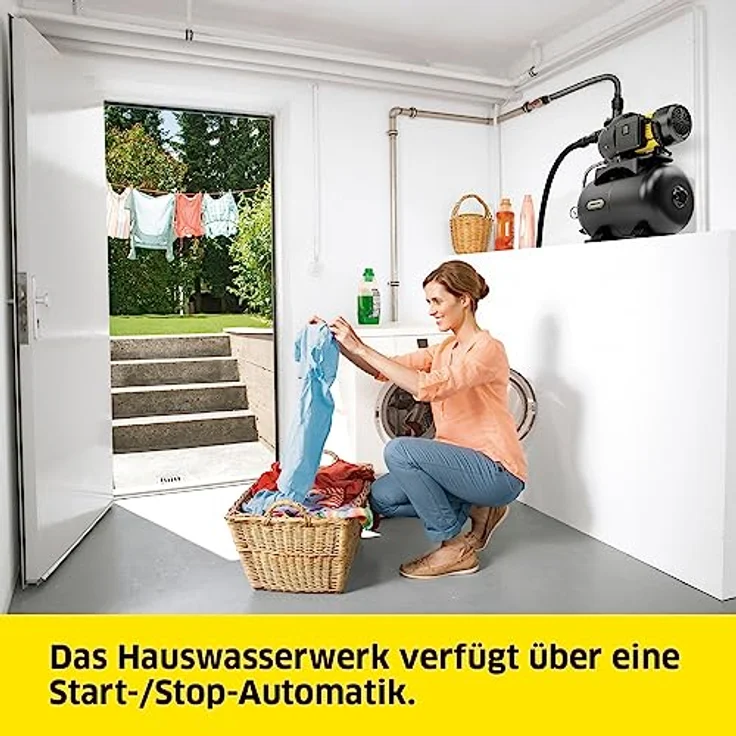 Kärcher BP 4.900 Home Hauswasserwerk, Fördermenge: 4.900 l/h, Förderhöhe: max. 50 m, Ansaughöhe: max. 8 m, Motorleistung: 1.150 Watt, Druck: max. 5 bar – Bild 3