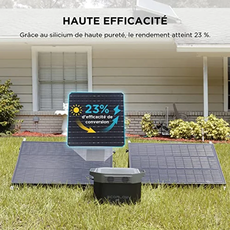 ECOFLOW Monokristallines Solarpanel 2x100W, Starres Solarpanel mit 8 Stück montagefüße, Photovoltaikmodul ideal für Balkonkraftwerk, Wohnmobil, Gartenhäuse, Boot, ohne Solarpanelkabel – Bild 3