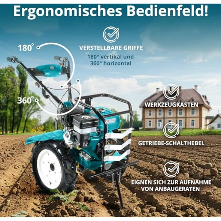 Könner & Söhnen Benzinmotorhacke KS 9HP-1350G-3 (400), 1-St., Benzin-Bodenhacke mit 134 cm P_flugbreite – Bild 6