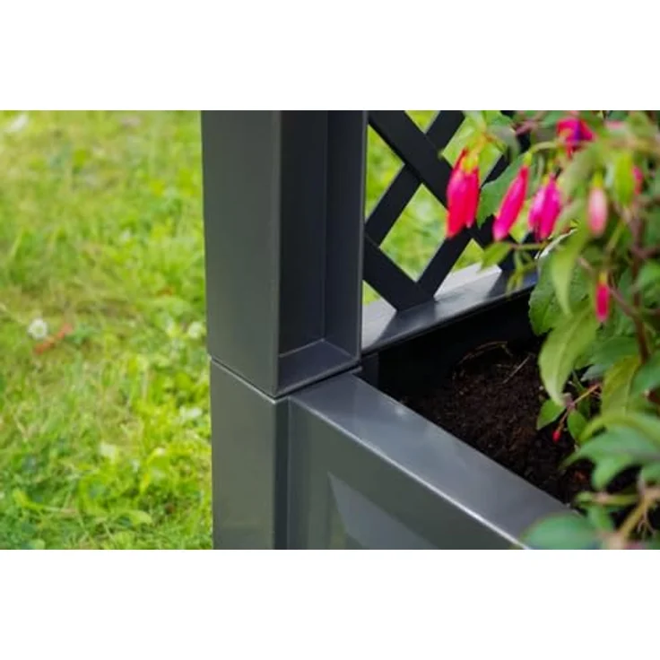 KHW Spalier mit Pflanzkasten, UV-beständig, erweiterbar, anthrazit – Bild 4