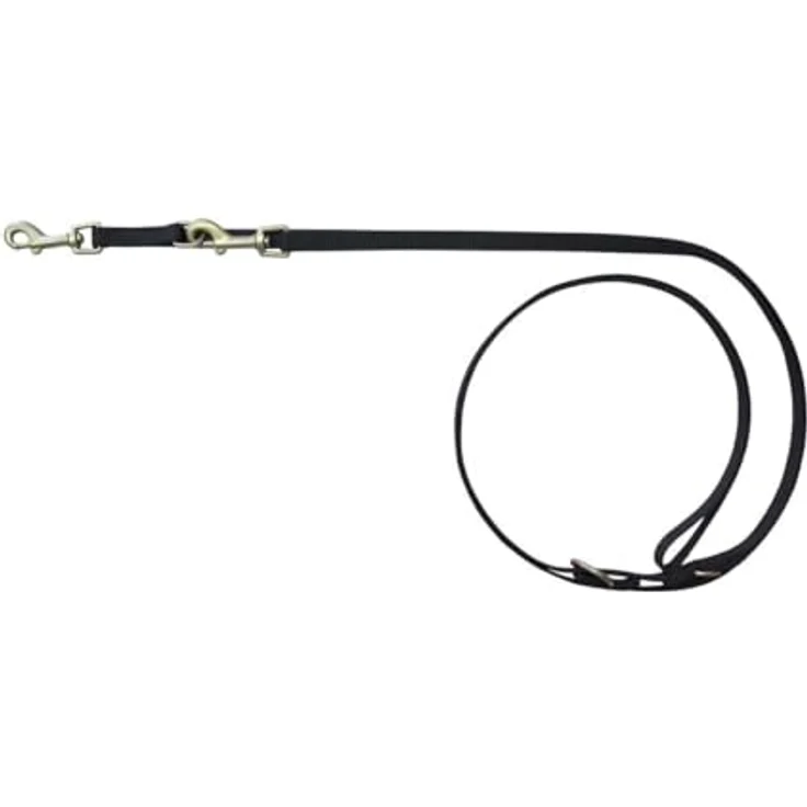 Wolters Professional Führleine Gr.L, 200 cm x 2,0 cm, dreifach verstellbar, doppellagiges Gurtband, graphit – Bild 1