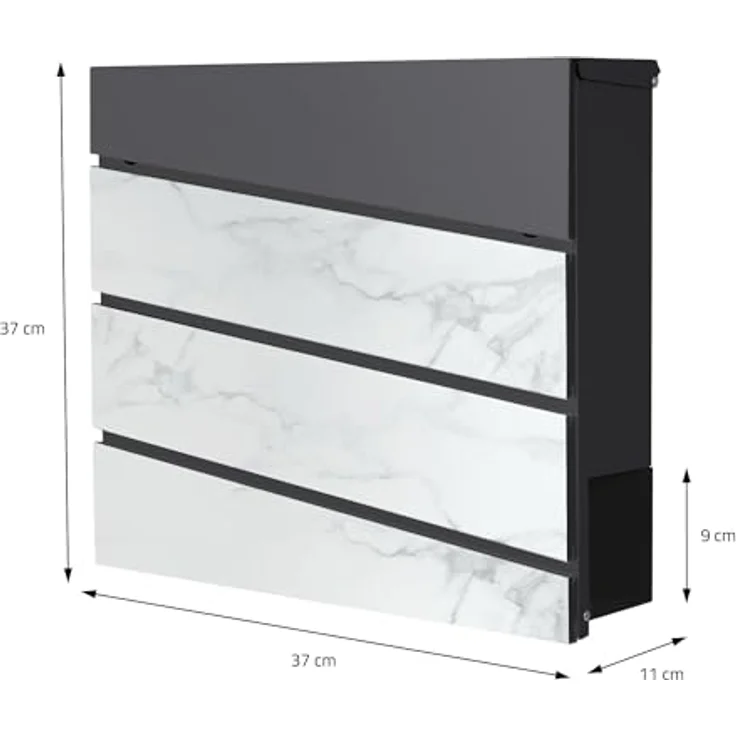ML-DESIGN Standbriefkasten mit Zeitungsfach, Silber 120cm, langlebig aus Edelstahl, wetterfest, inkl. Standfuß und Briefkastenanlage – Bild 7
